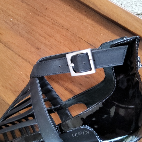 Calvin Klein black stap heels size 7 1/2 - Picture 10 of 12